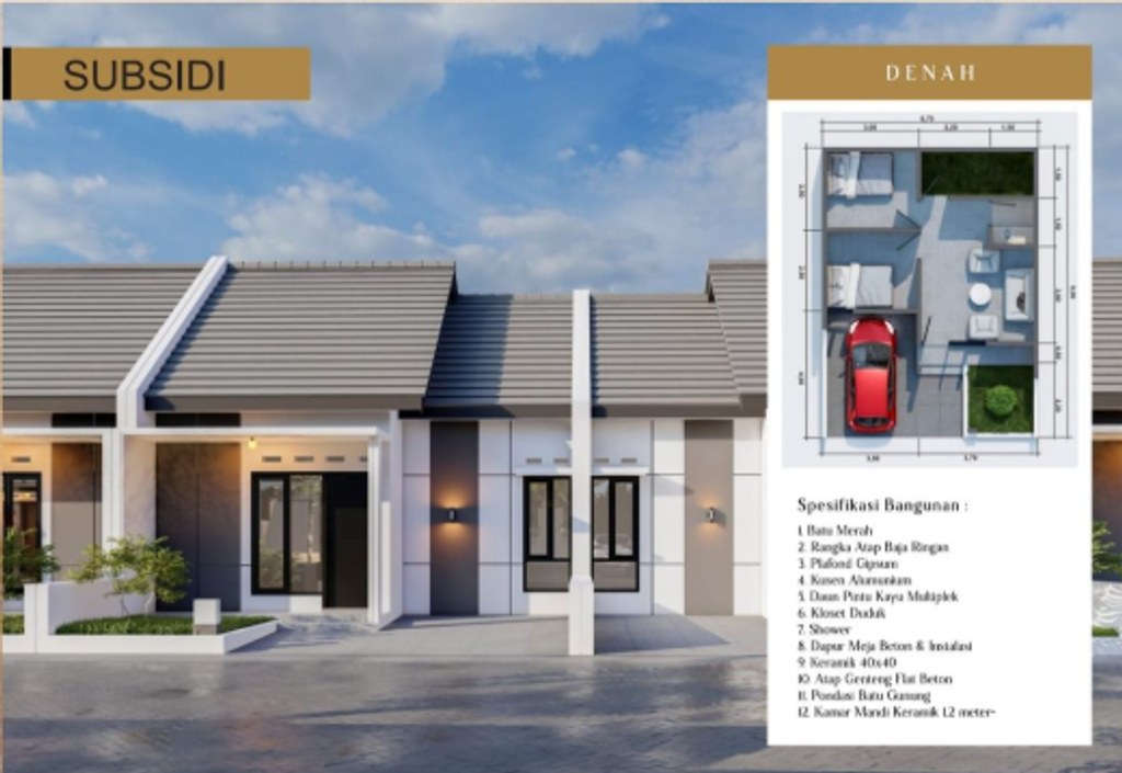 foto tampak rumah tipe C perumahan VILLA KARANGREJO