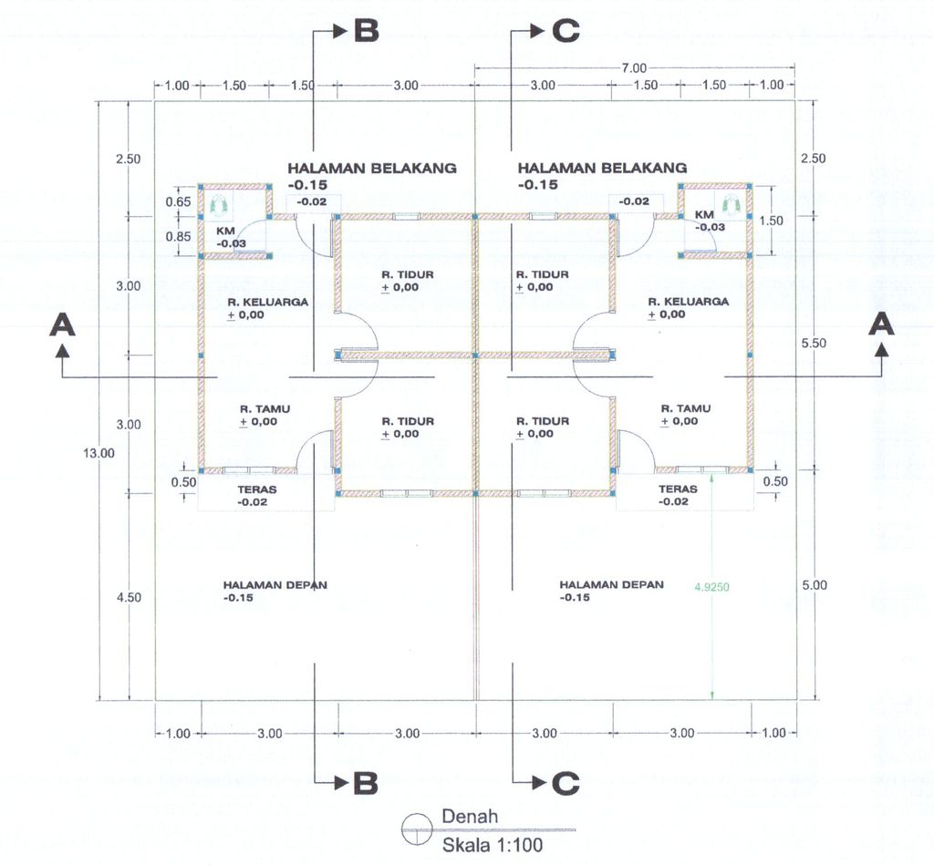 foto denah rumah tipe 36/91 perumahan ROMEBY LESTARI I TAHAP V PENGEMBANGAN