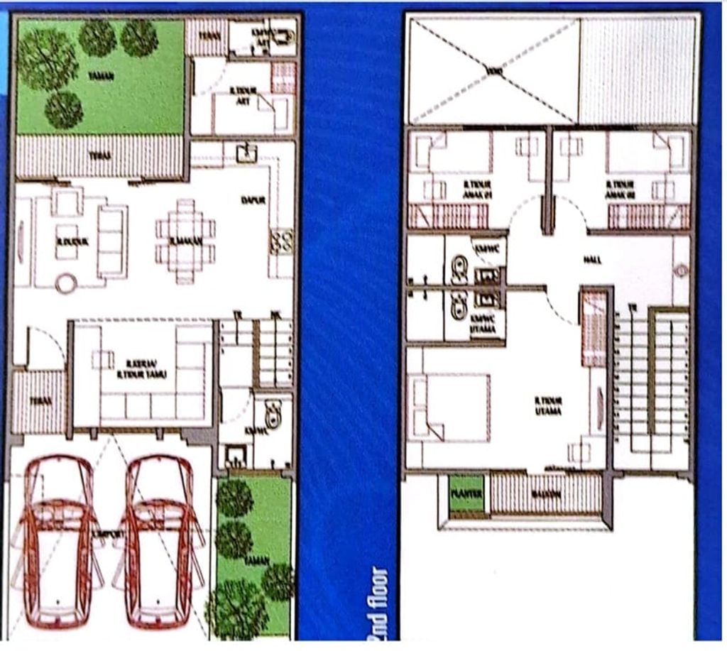 foto denah rumah tipe 7 perumahan AURA HOME
