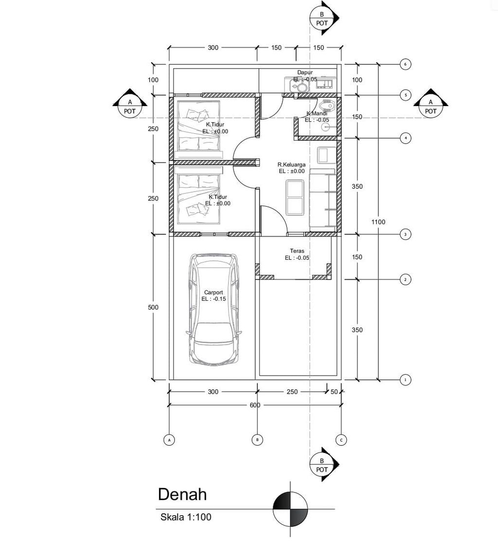 foto denah rumah tipe 30 perumahan NAMIRA RESIDENCE 1