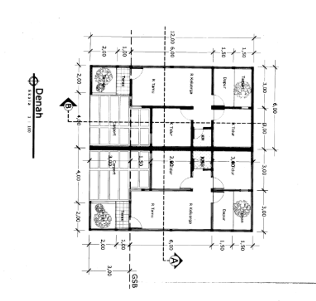 foto denah rumah tipe Calathea Lutea - (D01, D02, D03, D03a, D05) perumahan Graha Calathea