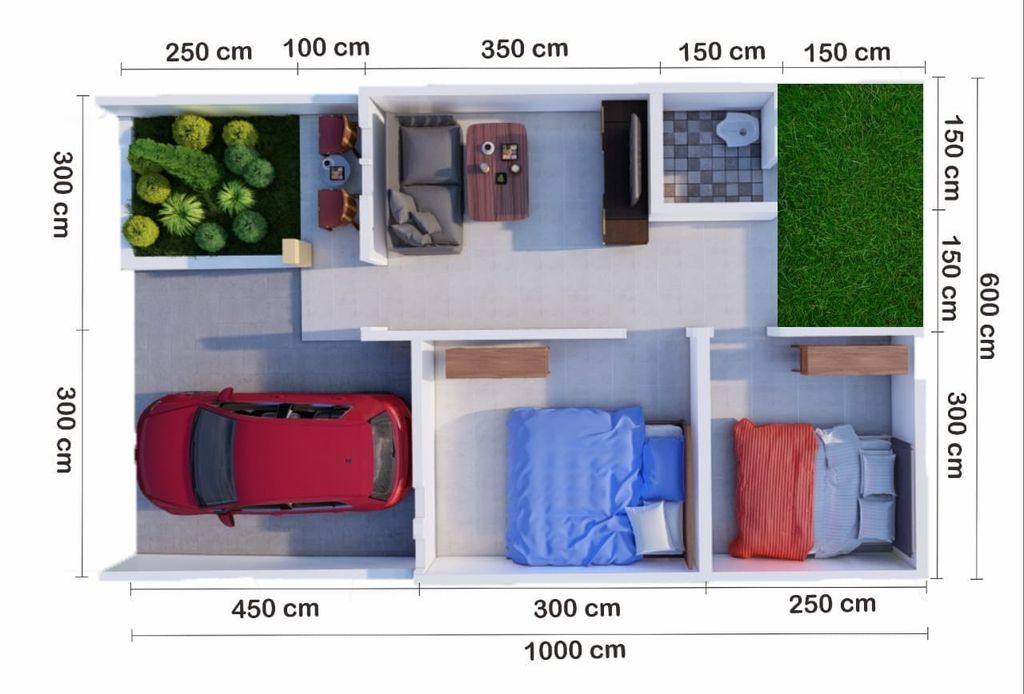 foto denah rumah tipe 36/66 (PMK 2024) perumahan NAGRAK HILL