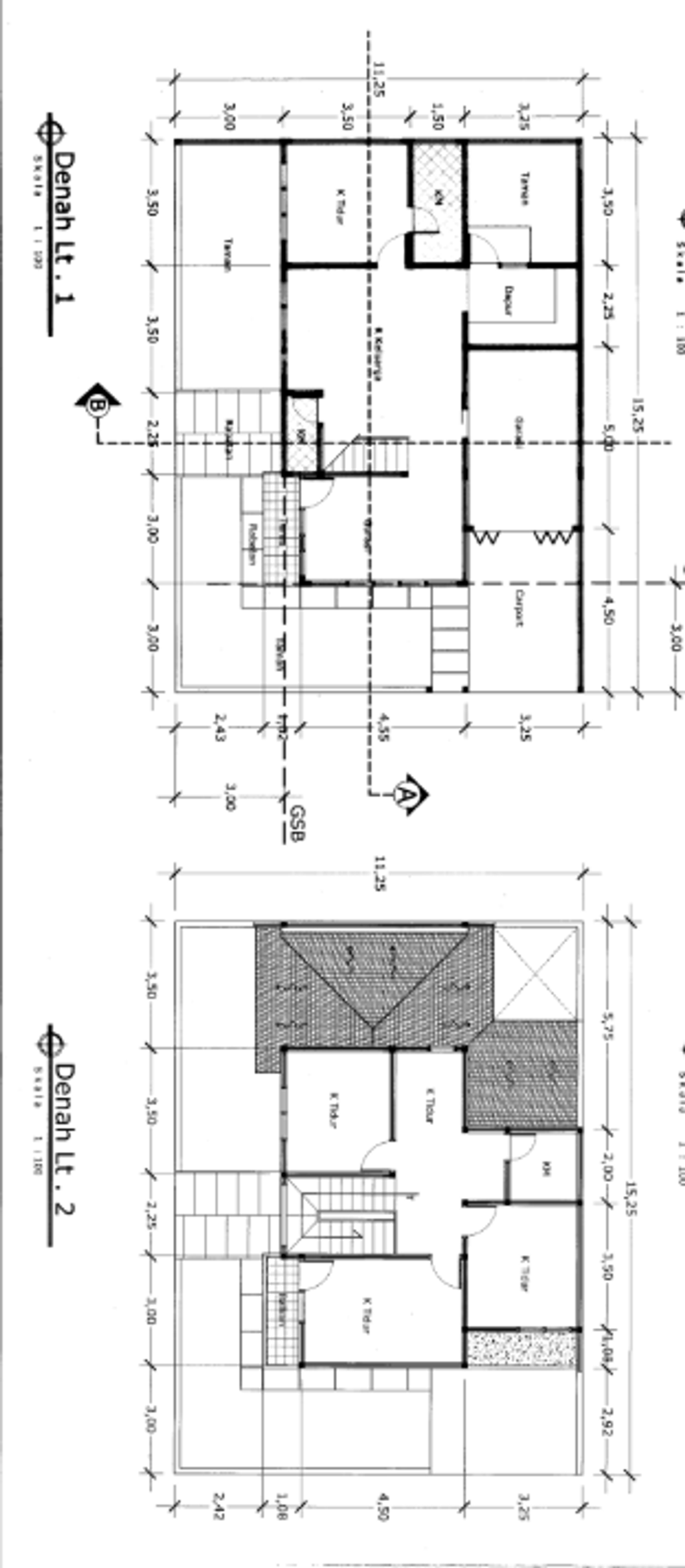 foto denah rumah tipe Calathea Ornata - (A01 & A02) perumahan Graha Calathea
