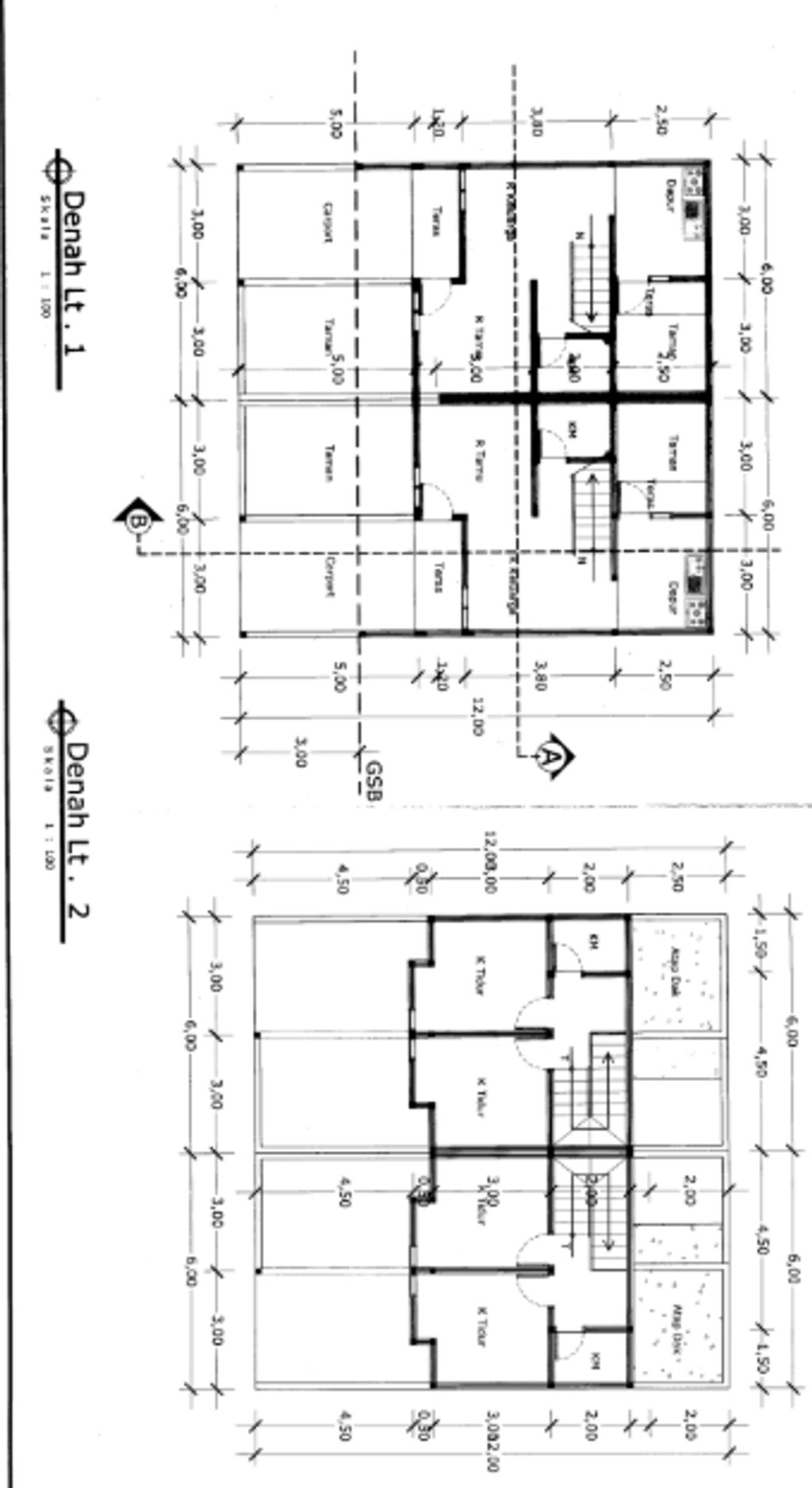 foto denah rumah tipe Calathea Zebrina (C05, C06, C07) perumahan Graha Calathea