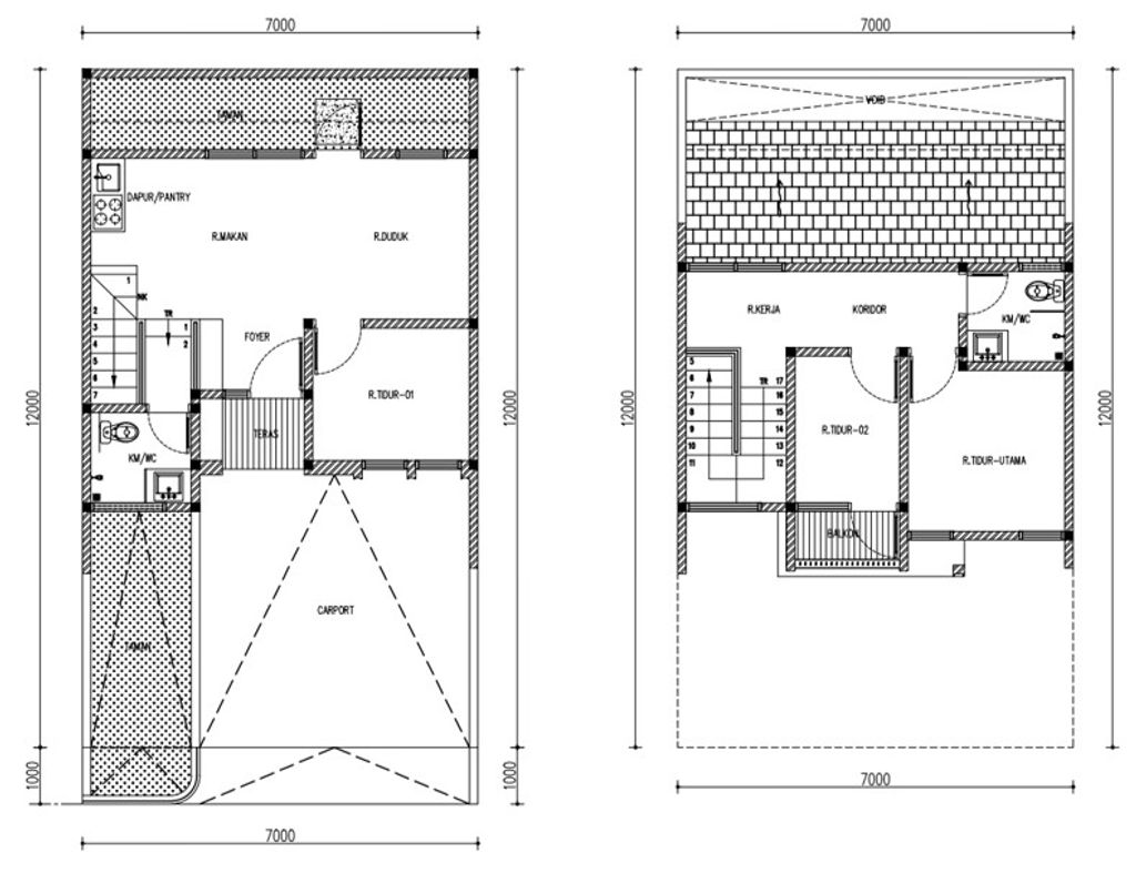 foto denah rumah tipe CORDIA perumahan PARAHYANGAN GARDEN CITY