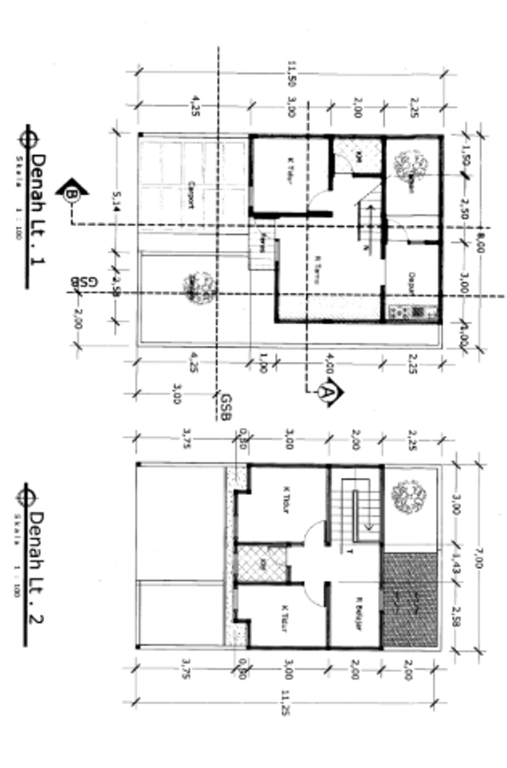 foto denah rumah tipe Calathea Ornata (B03a) perumahan Graha Calathea