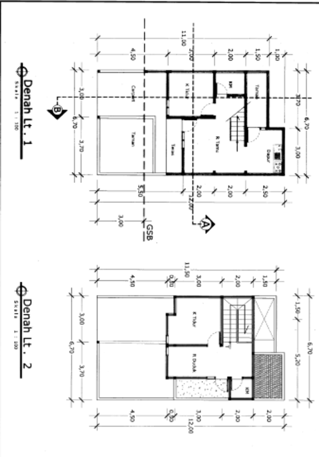 foto denah rumah tipe Calathea Zebrina - (C03A) perumahan Graha Calathea