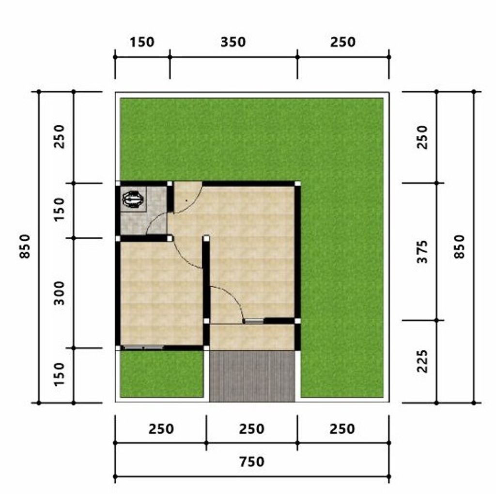 foto denah rumah tipe Anggrek perumahan PURI NUSA INDAH