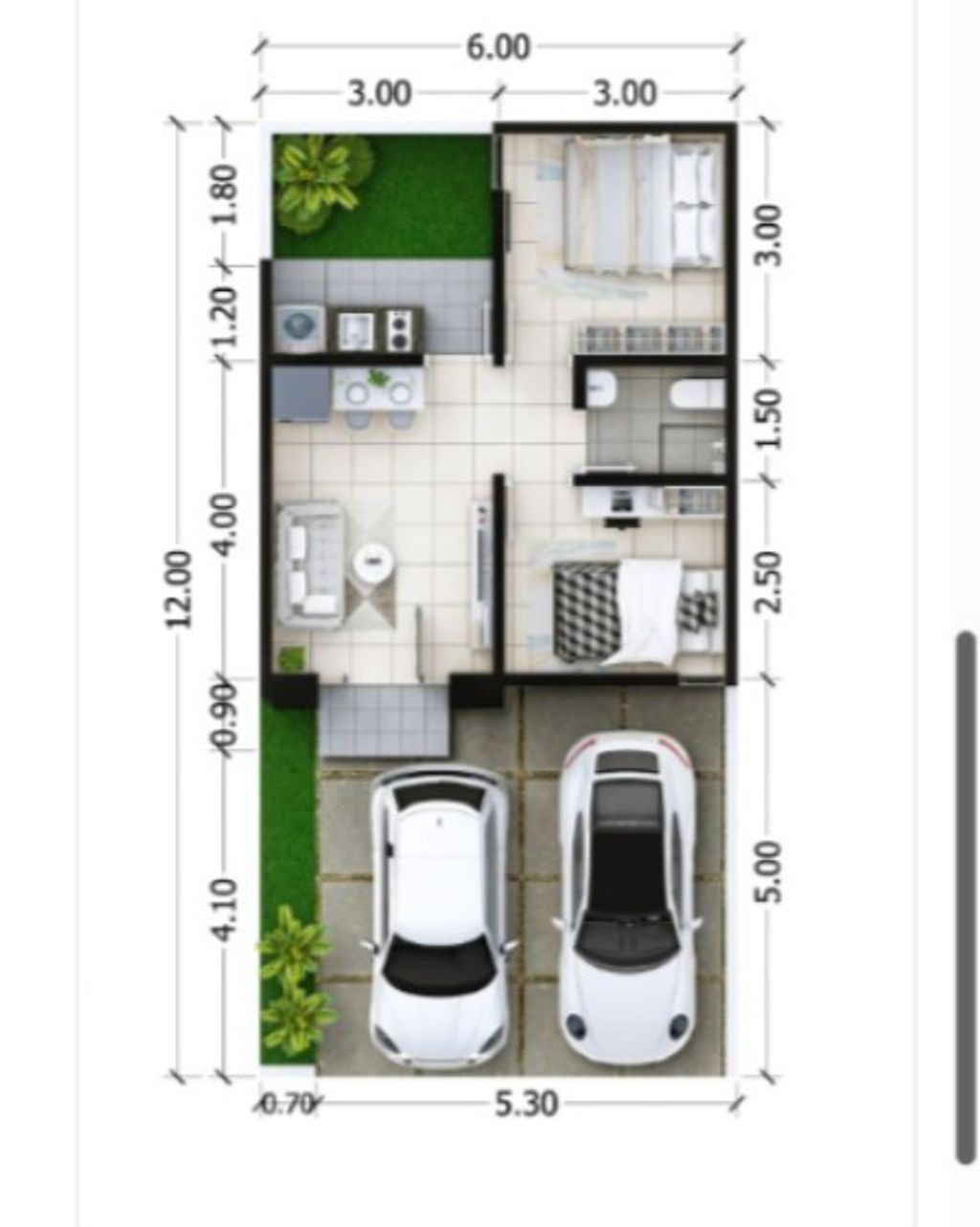 foto denah rumah tipe NAVIA perumahan Grand Alexandria Tahap 3