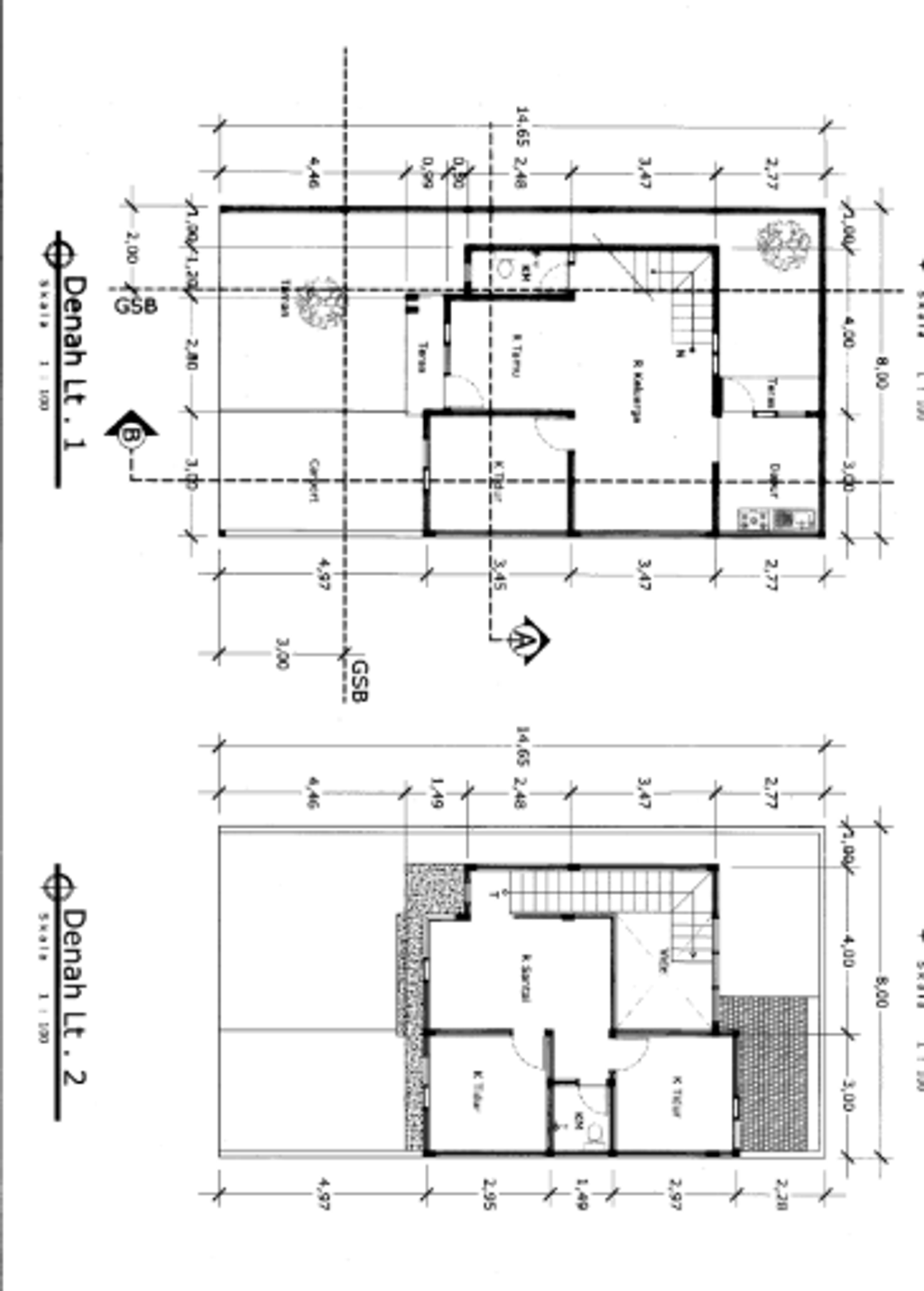 foto denah rumah tipe Calathea Crimson - (C01) perumahan Graha Calathea