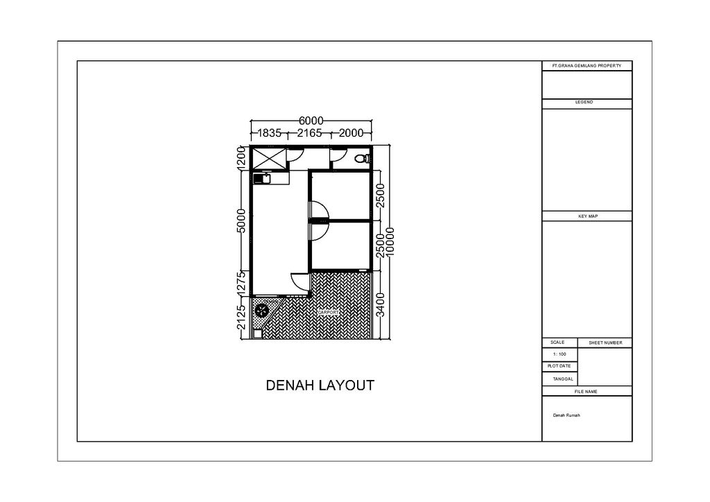 foto denah rumah tipe DIAMOND perumahan Hukoci Green Residence