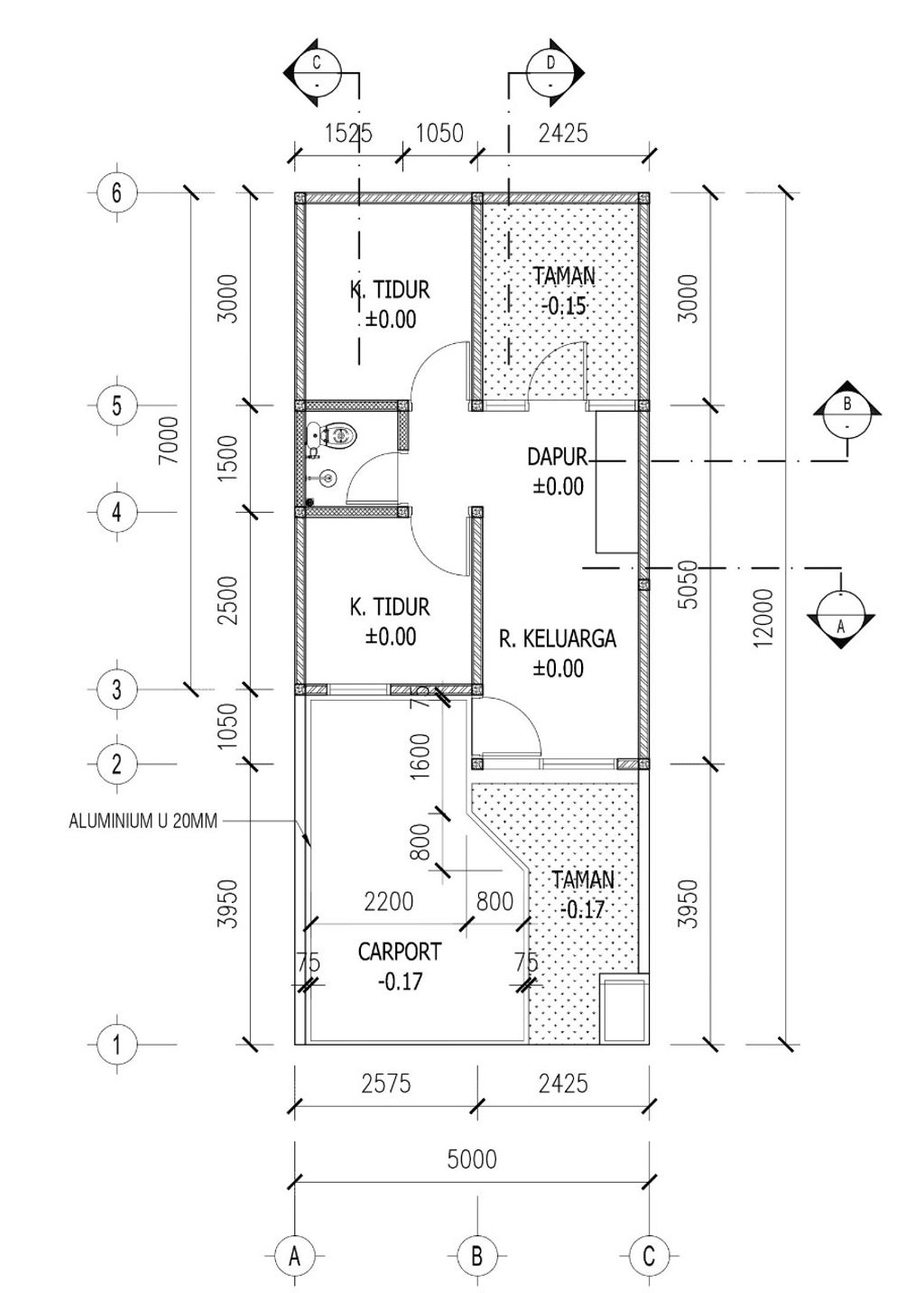 foto denah rumah tipe J - 3 perumahan Rancaekek Permai 2