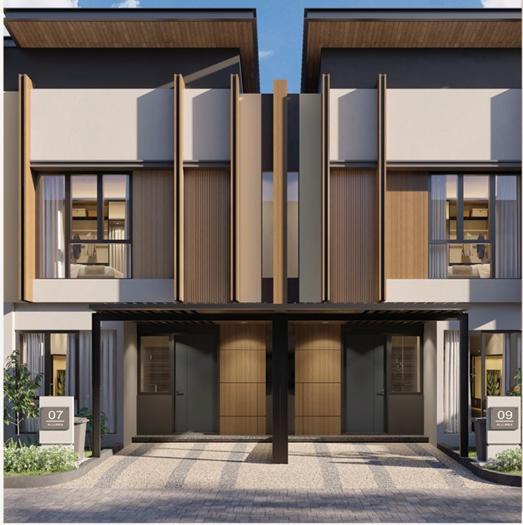 foto tampak rumah tipe B perumahan Allurea