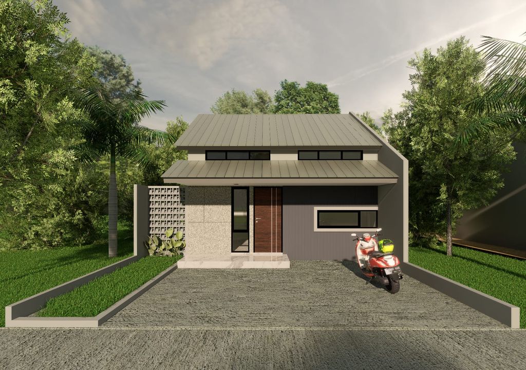 foto tampak rumah tipe 36 perumahan PURI INDAH BERADAT