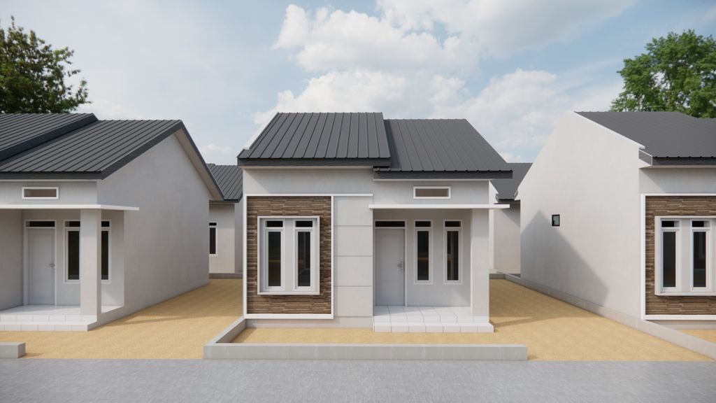 foto tampak rumah tipe 36 perumahan Brata residence