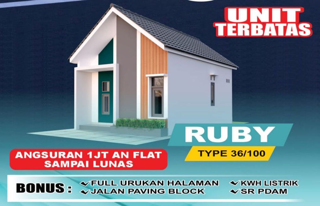 foto tampak rumah tipe Ruby perumahan Centra Mahantas Land CGM