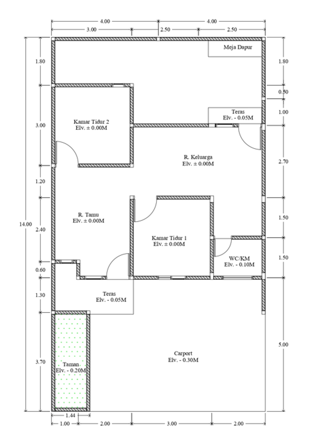 foto denah rumah tipe T50 perumahan PURI INDAH BERADAT