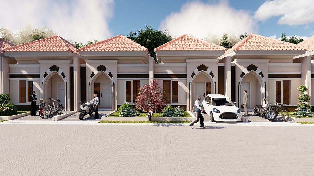 foto tampak rumah tipe Bronze 30/74 perumahan JAZEERA CIKARANG RESIDENCE