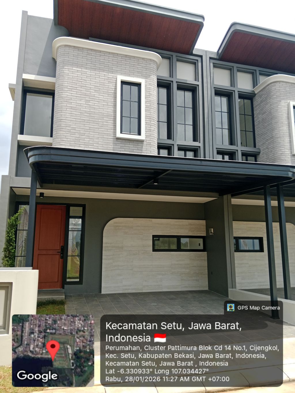 foto tampak rumah tipe araya 2 perumahan GRAND RESIDENCE CITY.
