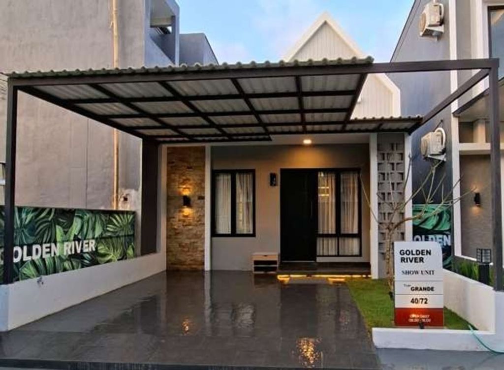 foto tampak rumah tipe 36/72 perumahan GOLDEN RIVER
