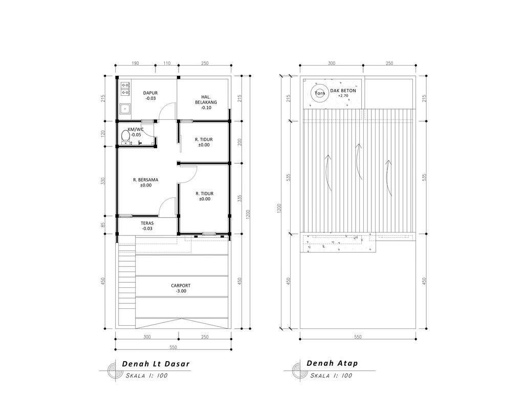 foto denah rumah tipe 30 1 Lantai Kontur 3m (317) perumahan G-Land Padalarang Valley