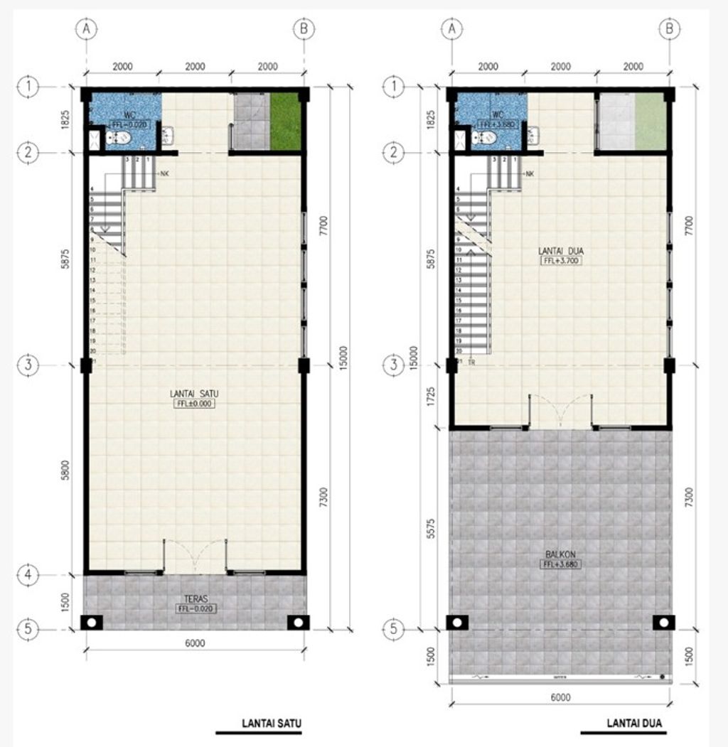 foto denah rumah tipe 2 lantai hoek perumahan Kiara Artha Park Business Center