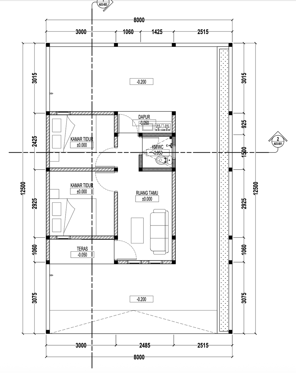 foto denah rumah tipe 34 perumahan PERUMAHAN PESONA INDAH KATIMIS