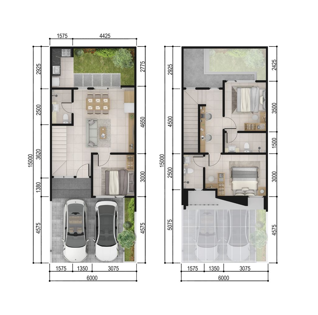 foto denah rumah tipe Montreal perumahan CITRALAND THE GREENLAKE SURABAYA