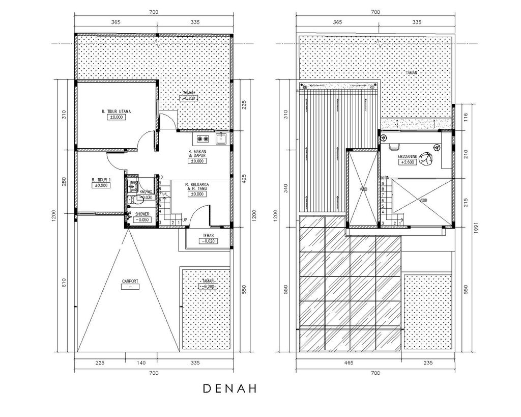 foto denah rumah tipe 46 GILIA perumahan VILA BOGOR INDAH 6 EXT