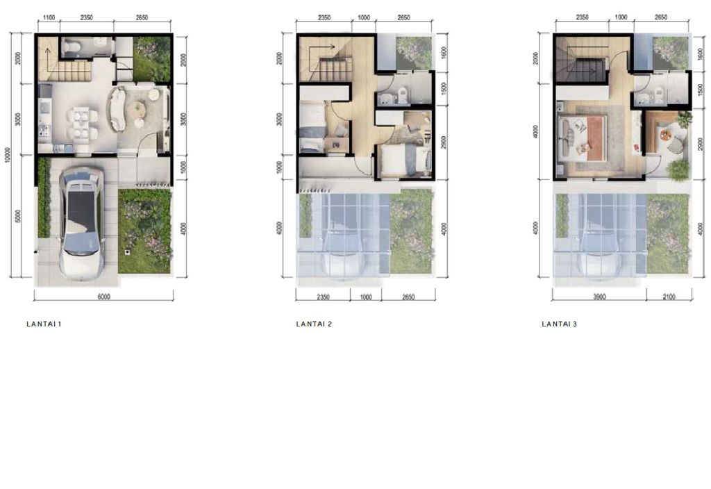 foto denah rumah tipe SPRUCE perumahan GRIYA IDOLA RESIDENCE TANGERANG