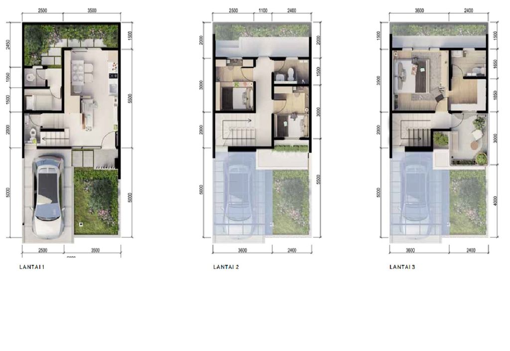 foto denah rumah tipe MAPLE perumahan GRIYA IDOLA RESIDENCE TANGERANG