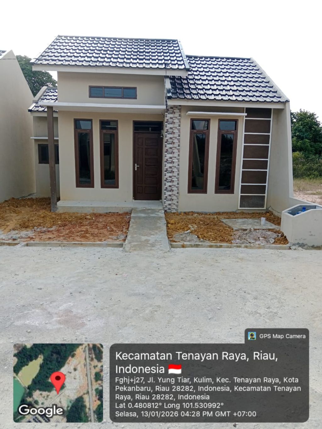 foto tampak rumah tipe 36 perumahan Graha Tangor Asri 3