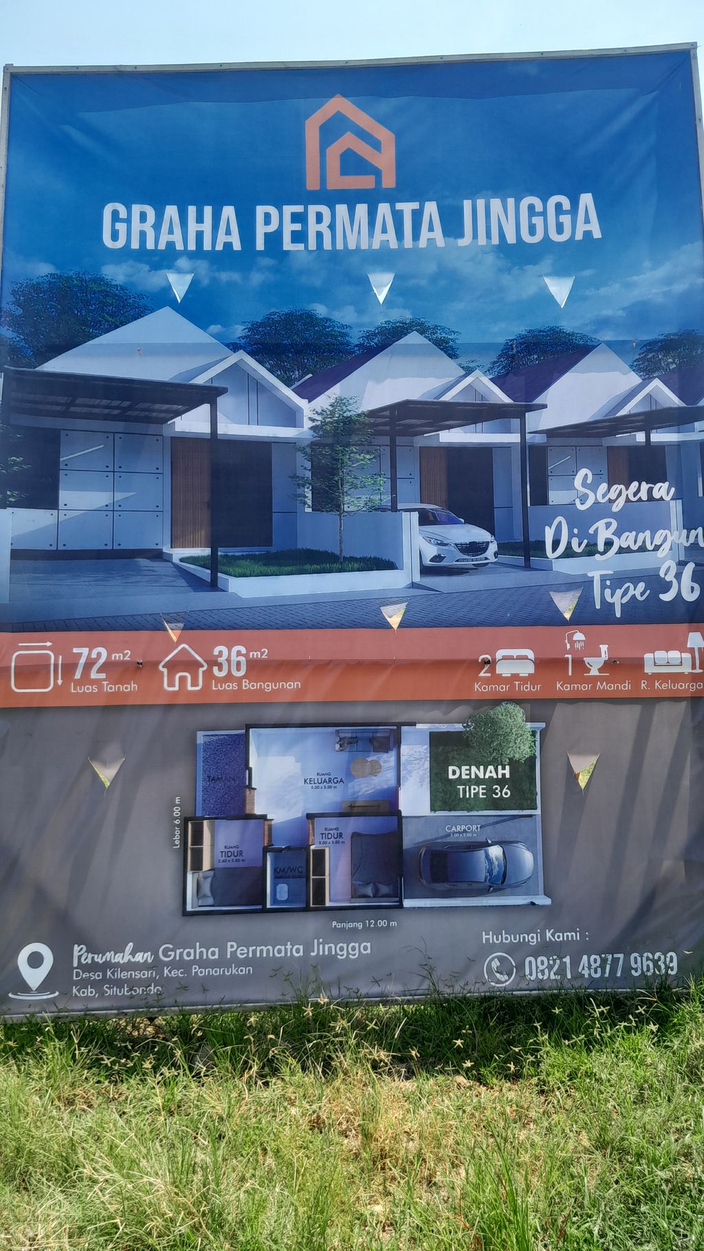 foto posisi tengah perumahan Graha Permata Jingga