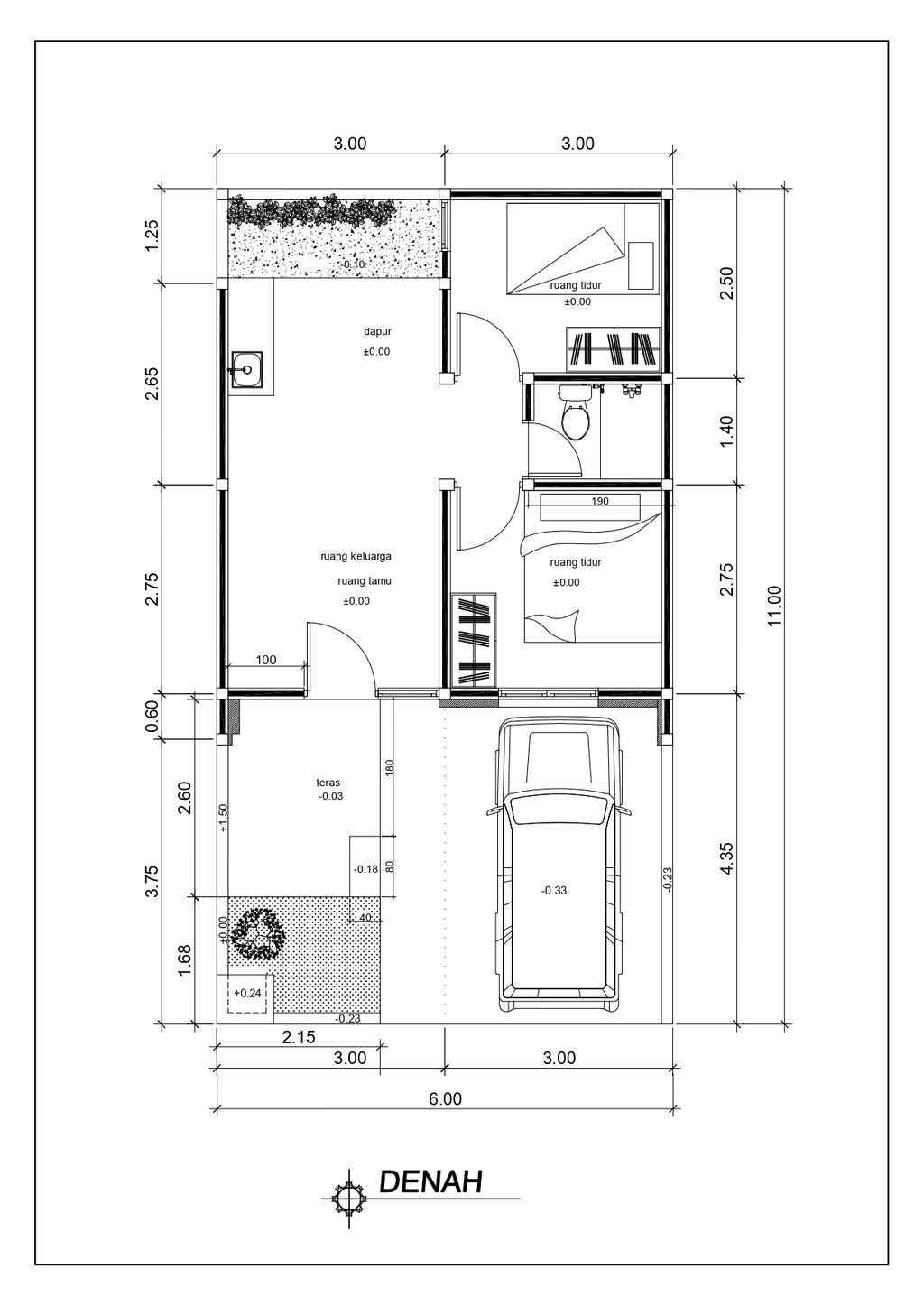 foto denah rumah tipe IONA 38/66 SL VIII CARPORT KANAN perumahan THE LINNEA - URBAN CAPITAL