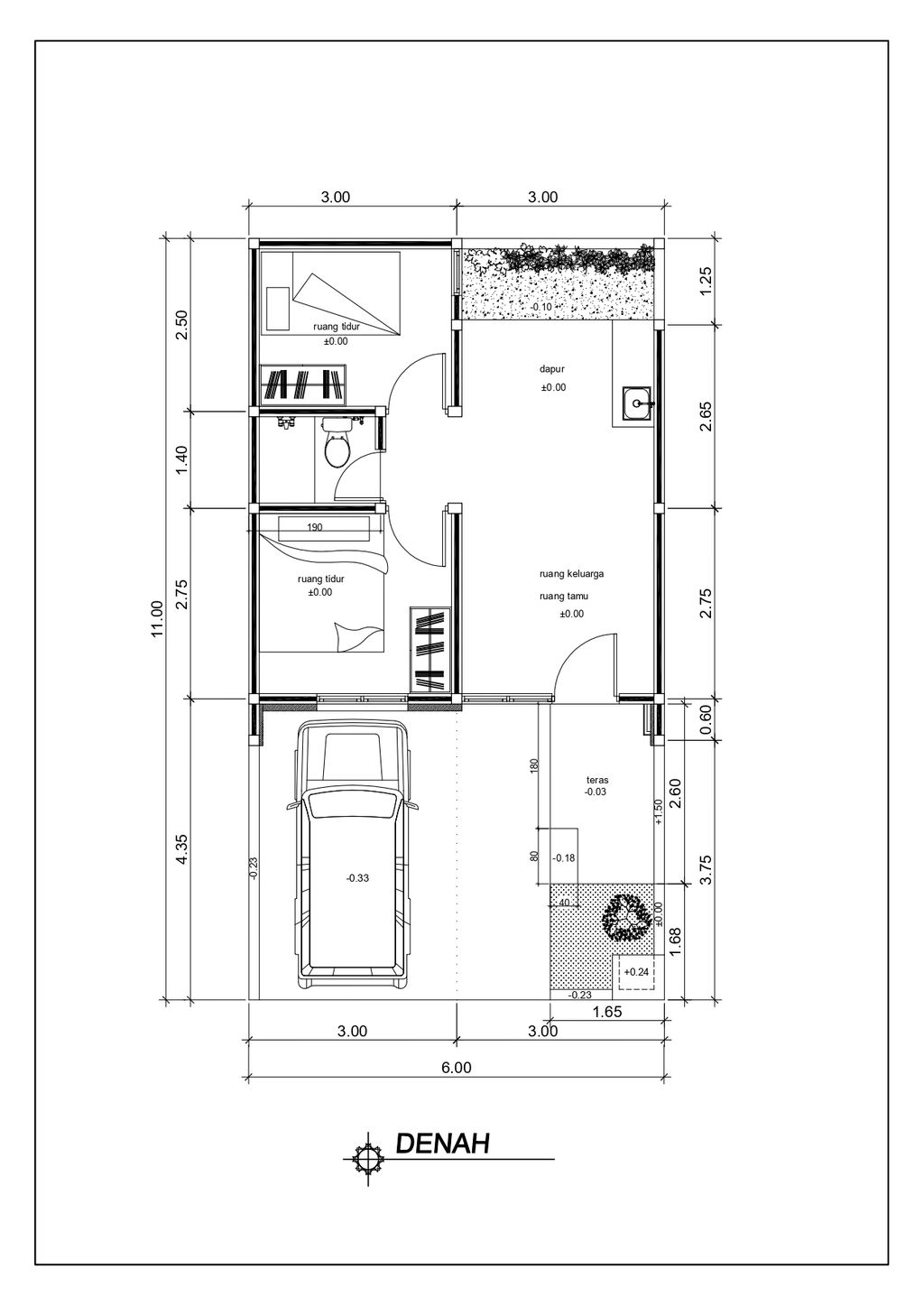 foto denah rumah tipe FIORELLA 38/66 SL VII CARPORT KIRI perumahan THE LINNEA - URBAN CAPITAL