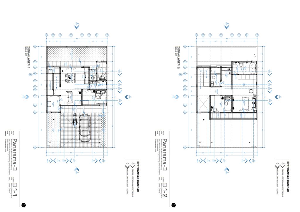foto denah rumah tipe B perumahan Panarama Residential Resort