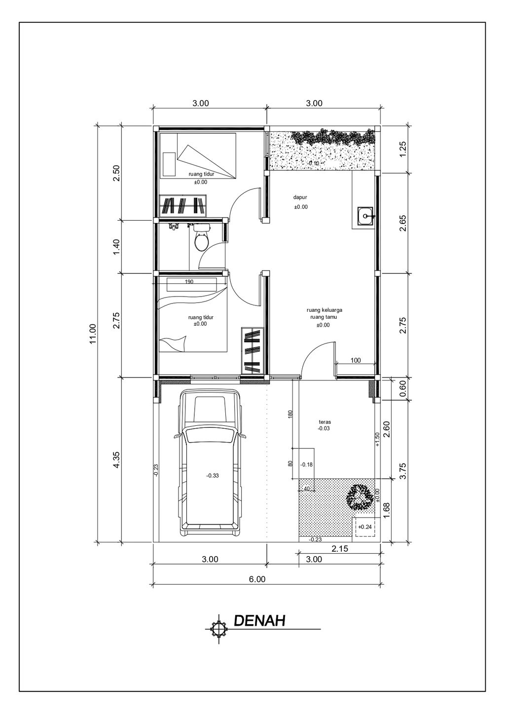 foto denah rumah tipe IONA 38/66 SL VIII CARPORT KIRI perumahan THE LINNEA - URBAN CAPITAL