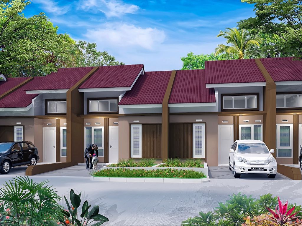foto tampak rumah tipe NEW DAHLIA (MAWAR) perumahan BUKIT CILEGON ASRI