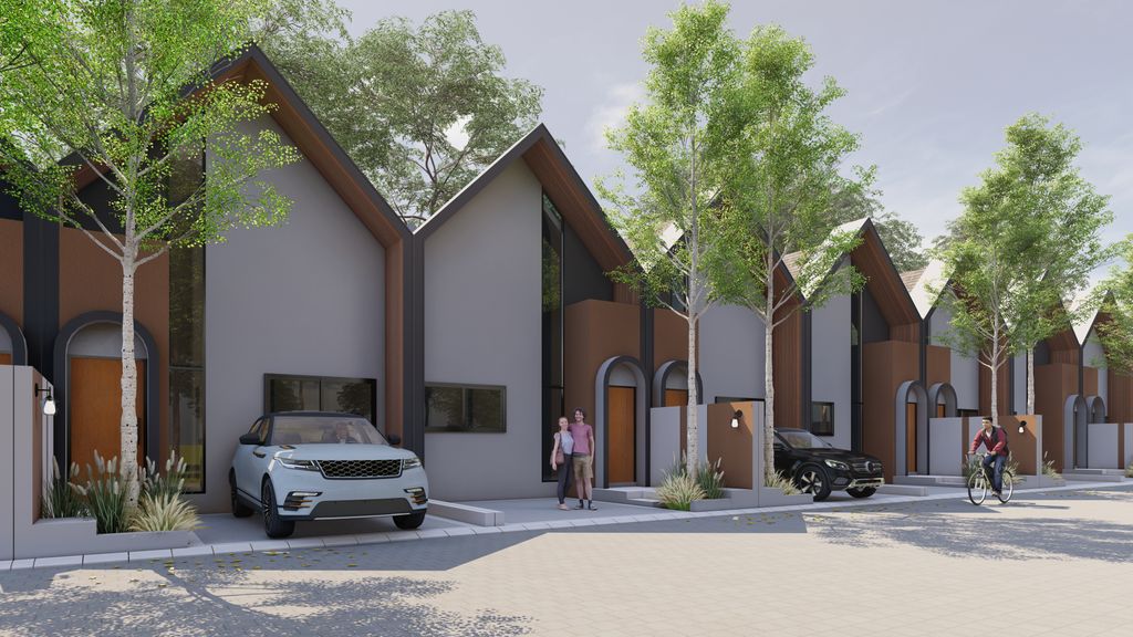 foto tampak rumah tipe FILLEA 42/90 SL II CARPORT KIRI perumahan THE LINNEA - URBAN CAPITAL