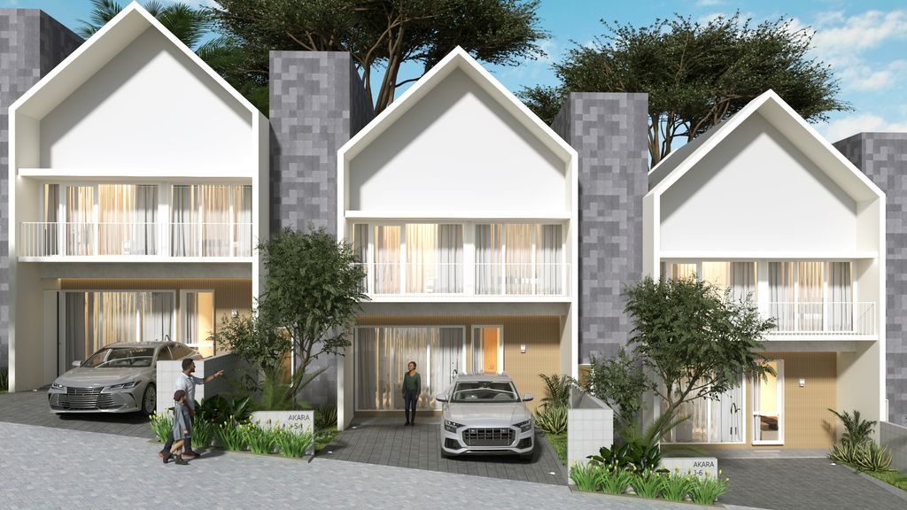 foto tampak rumah tipe A perumahan Panarama Residential Resort