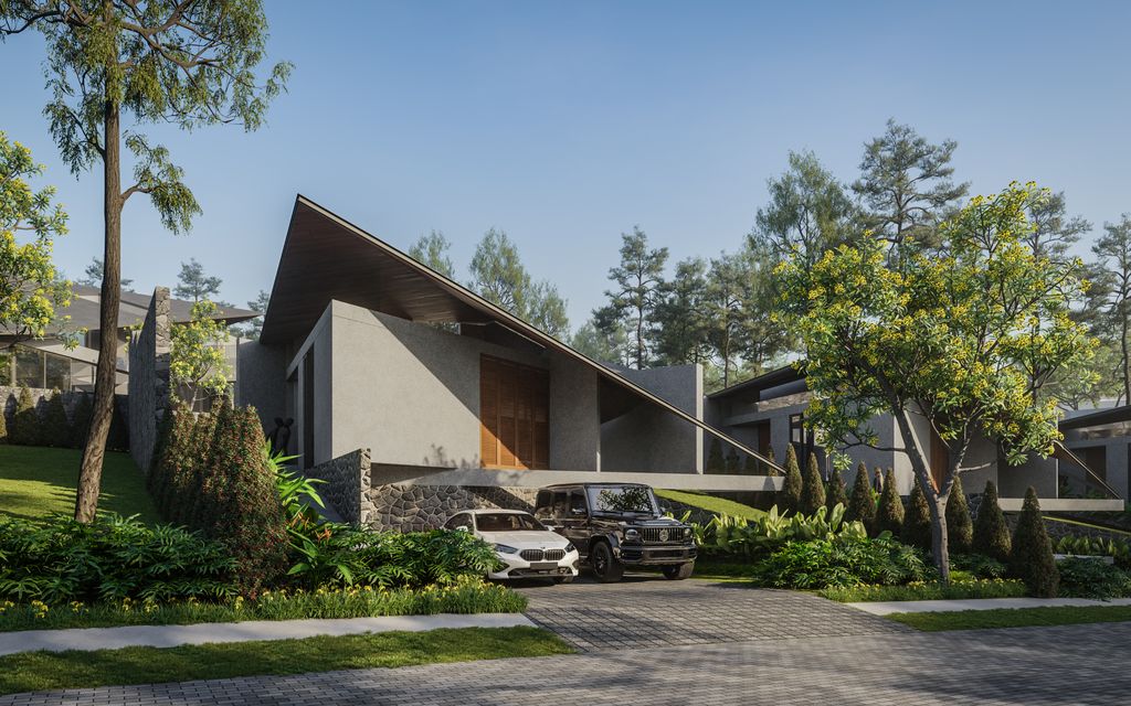 foto tampak rumah tipe RAMA UPSLOPE perumahan Panarama Residential Resort