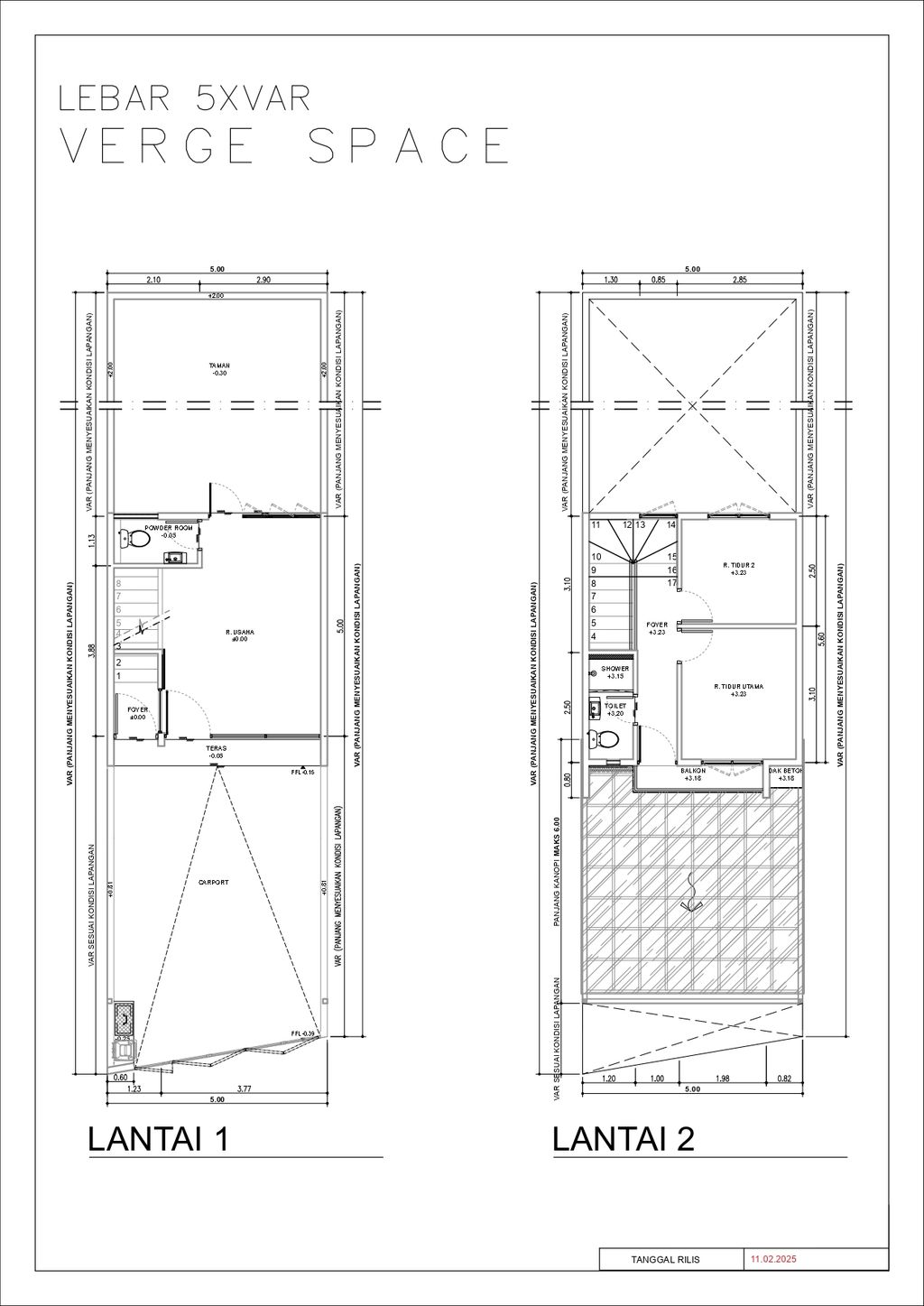 foto denah rumah tipe VERGE SPACE perumahan AMESTA LIVING