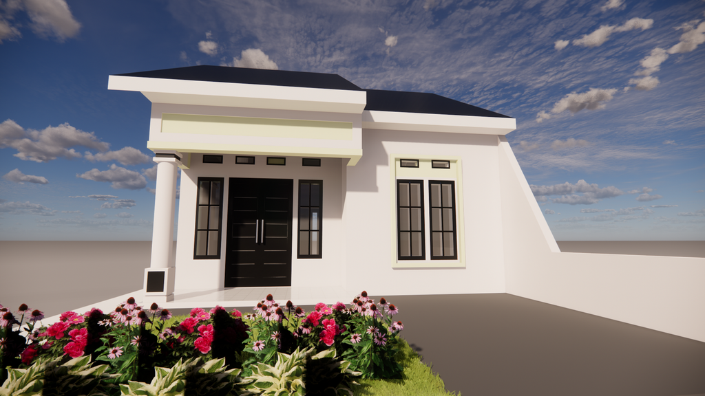 foto tampak rumah tipe 36 perumahan TAMAN JAMBU RESIDENCE