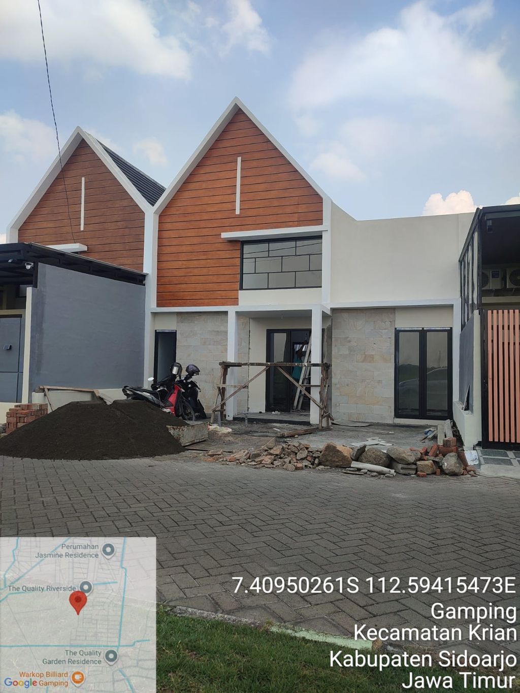 foto tampak rumah tipe Orchid perumahan The Quality Riverside