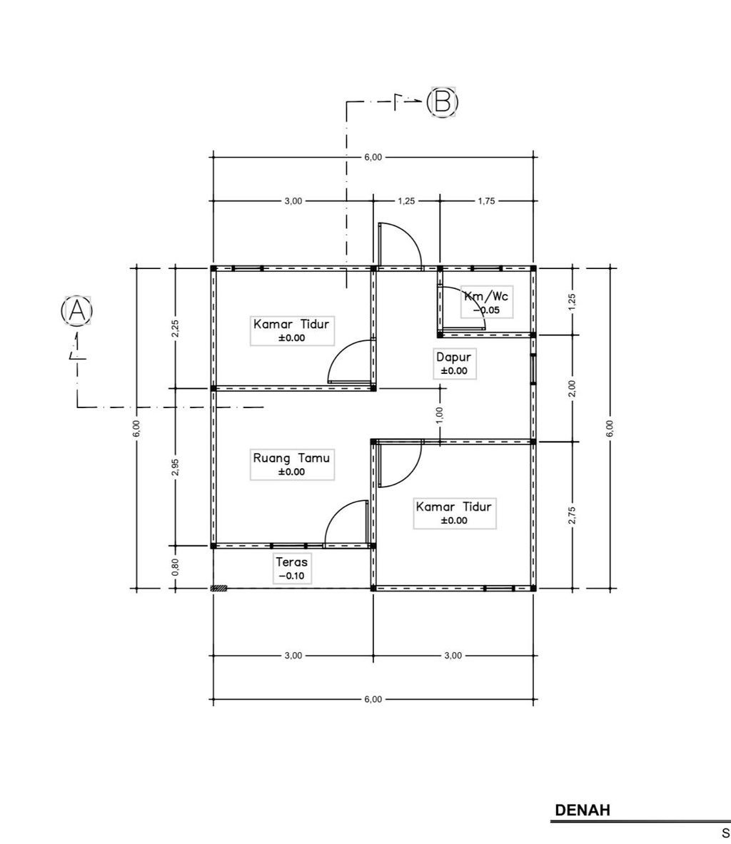foto denah rumah tipe 36 perumahan PERUMAHAN PERMATA HIJAU RESIDENCE