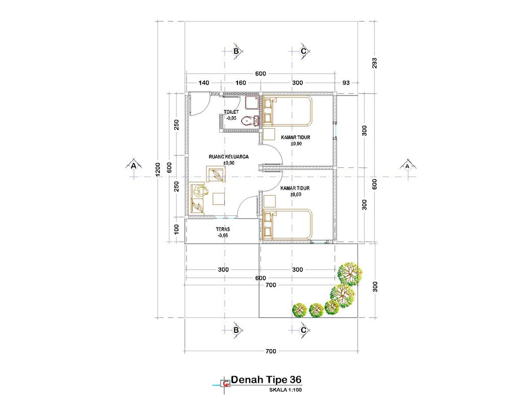 foto tampak rumah tipe 36/84 perumahan Bumi Penkase indah 2
