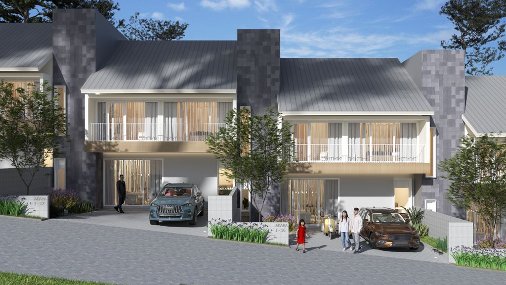 foto tampak rumah tipe B perumahan Panarama Residential Resort