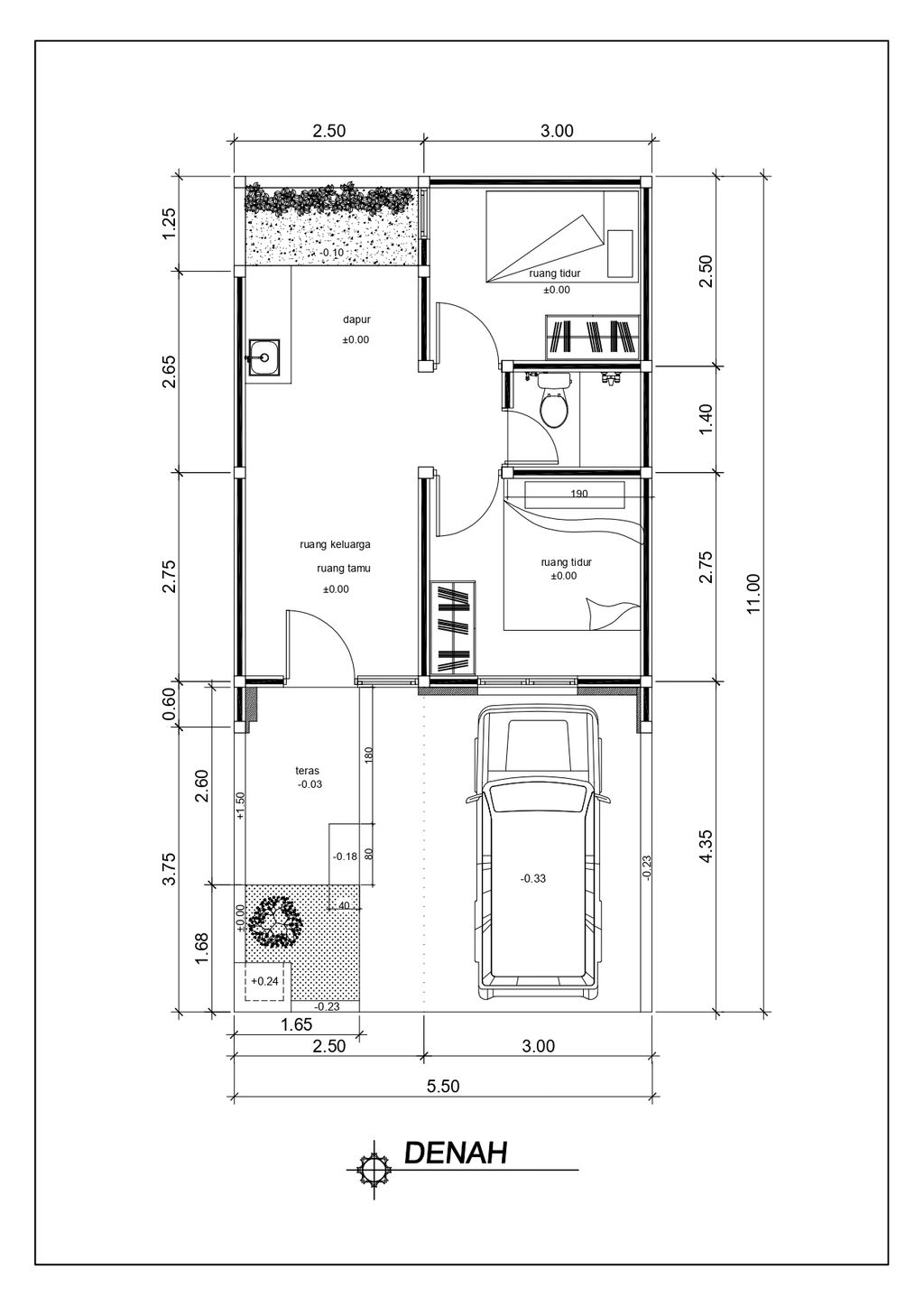 foto denah rumah tipe FIORELLA 35/60 SL VII CARPORT KANAN perumahan THE LINNEA - URBAN CAPITAL