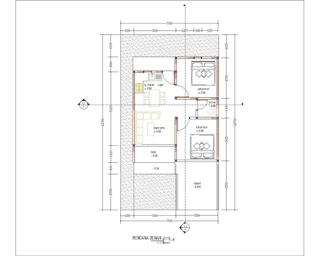 foto denah rumah tipe 36 perumahan TAMAN JAMBU RESIDENCE