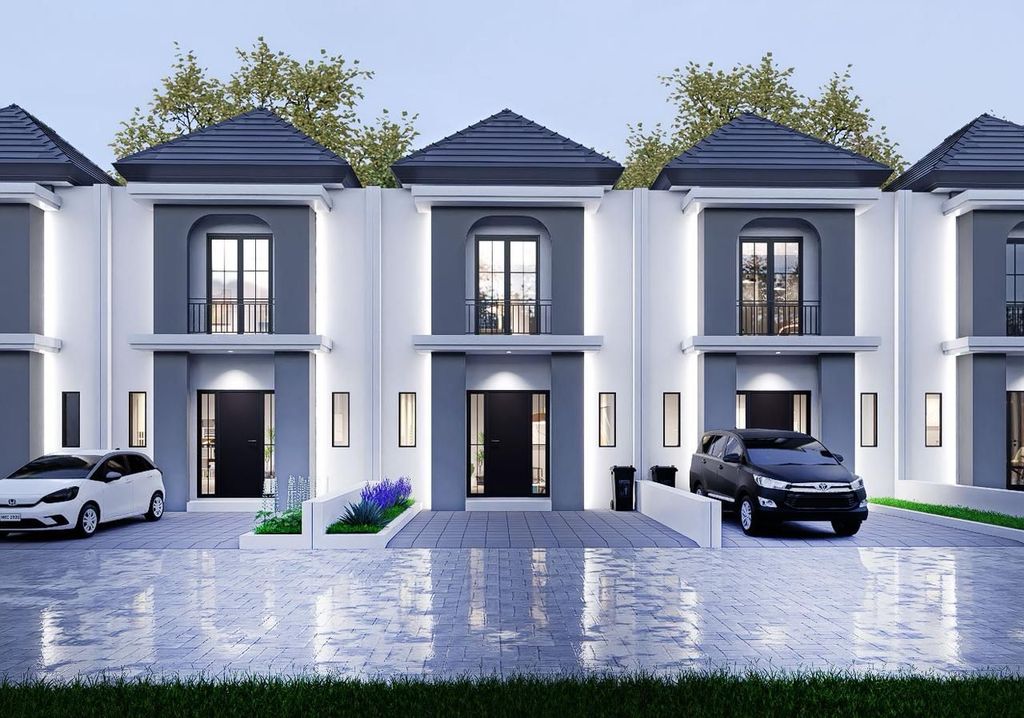 foto tampak rumah tipe Amaranth D5 perumahan Banjar Mukti Residence